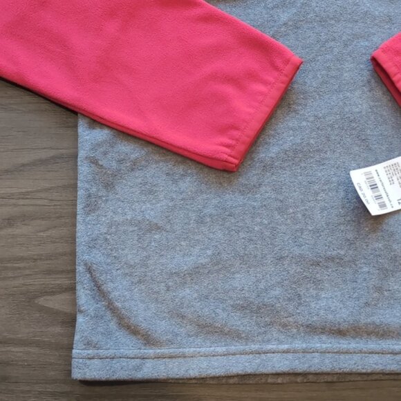 OshKosh B’gosh Red/Gray Winter kids 1/4 Zip mock Neck color block Sweatshirt 12. - Picture 4 of 9